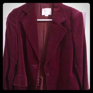 Vintage red velvet blazer